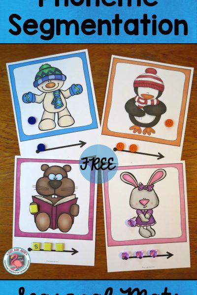 Enjoy these free seasonal phoneme segmentation mats, great for kindergarten and first grade!
