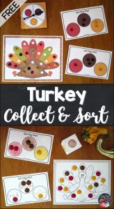 Engage young learners with this easy to prepare turkey-themed activity, perfect for preschoolers, kindergarteners, and early first-graders.