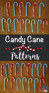 Find a freebie for teaching repeating and growing patterns in this post about candy cane math activities.