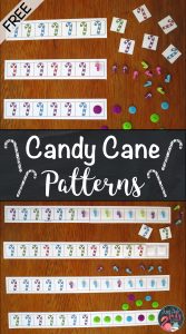 Have fun using these free candy cane pattern strips, ideal for kindergarten, first, and second grade math.