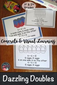 Check out this math resource for first and second grades that provides concrete and visual support for learning the addition doubles facts for sums to 20 for the benefit of students who may need more than a doubles rap to develop fluency with these.