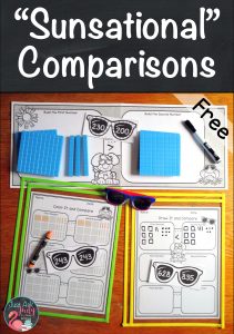 Check out this free resource for comparing three-digit numbers, crafted to meet the instructional needs of your second and third grade math students. #comparingnumbers #secondgrademath #3digitnumbers