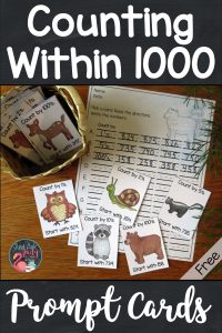 Click to find about these free forest animal themed counting within a 1000 full-color prompt cards that are the ideal addition to your counting routines for second and third-grade math. Use these prompt cards for choral counting, counting around the circle, or start and stop counting activities. #CountingWithin1000 #ForestAnimals #SecondGradeMath #ThirdGradeMath #CountingRoutines