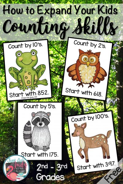 Check out these free forest animal themed counting within a 1000 full-color prompt cards that are the perfect addition to your counting routines for second and third-grade math. Use these prompt cards for choral counting, counting around the circle, or start and stop counting activities. #CountingWithin1000 #ForestAnimals #2ndGradeMath #3rdGradeMath #CountingRoutines