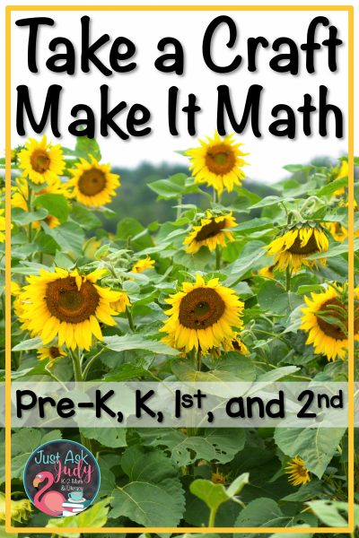 Read this post about a sunflower craft to practice math skills in preschool, kindergarten, first, and second grades. #sunflowers #MathActivity #Numbers0-10 #PlaceValue