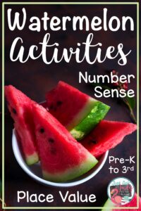 Find four free watermelon “seed” math activities to boost your students’ number sense and place value skills. #WatermelonDay #NumberSense #PlaceValue