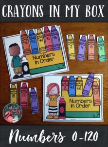Check out this open-ended flexible crayon themed resource for sequencing numbers 0-120 in a variety of ways. Use it to provide individualized practice or review for your kindergarten, first, and second-grade math students. #Crayons #1stGradeMath #MathCenters