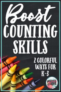 Find two colorful ways to help give your kindergarten, first, second, and early third grade students the repeated exposure and practice necessary to develop fluency with counting sequences. #OrderingNumbers #SequencingNumbers #NumberPatterns