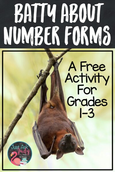 Click to see this free bat-themed number forms and place value activity for your first, second, and early third-grade students. #NumberForms #PlaceValue #Bats