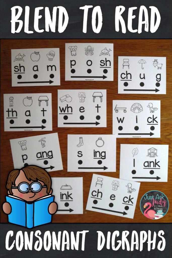 Try these word cards designed to support your beginning or struggling students as they learn to decode short vowel words with consonant digraphs in kindergarten and 1st grade. Each word card has a four or five letter short vowel word with initial and/ or final consonant digraphs. #ConsonantDigraphs #OrtonGillingham
