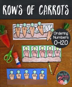 Make learning fun with this easy to prepare color, cut, and glue carrot-themed math activity! Find a variety of ready to use number sequences perfect for your kindergarten, first, and second-grade math students.