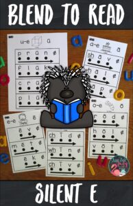 Click to learn more about this resource that is designed to support beginning or struggling readers as they learn to decode words with the silent-e pattern in kindergarten, first, and second grade.