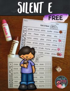 Use this fun but effective free activity to help your kindergarten, first, and second grade students develop fluency in reading words with the silent-e pattern!