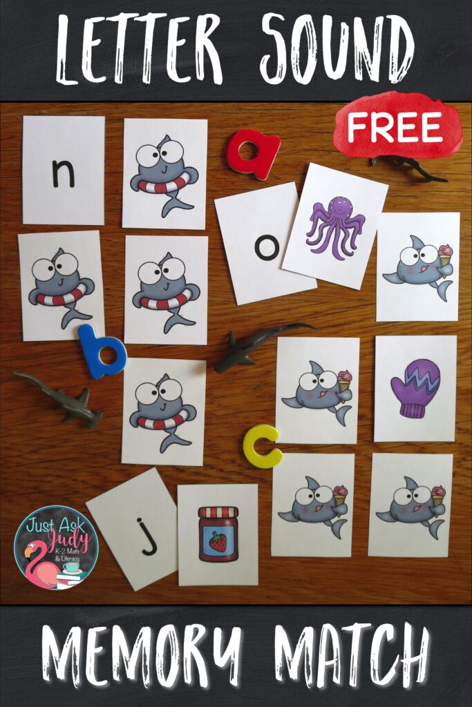Play this free shark themed memory match game to provide additional practice for students struggling to recognize letters or to make the letter-sound connection. 