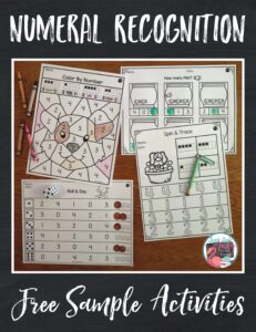 Download a free sample of pet themed math activities to help you teach numeral recognition 0-4 to preschoolers and kindergarteners.