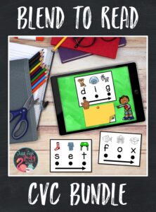 Discover a money-saving bundle of two phonics resources, one digital resource for use with Google SlidesTM and one activity to print. Both resources are designed to support beginning or struggling students as they learn to decode CVC words in kindergarten and 1st grade.