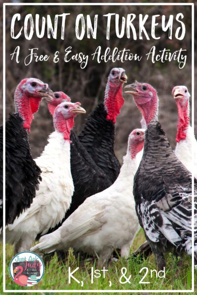 Find a free and easy addition strategy Thanksgiving activity. It’s the perfect for engaging your kindergarten, first, and second grade math students.
