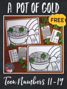Let your kindergarteners have a little mischievous fun with this free St. Patrick’s Day activity for teen numbers!