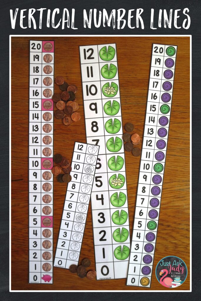 Vertical number lines are helpful for visualizing how numbers change and increase. Use them for counting and writing two-digit numbers as well as addition and subtraction fact strategies.