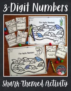 Snag the interest of your second and third graders with this flexible shark-themed resource for practicing and reviewing 3-digit numbers.