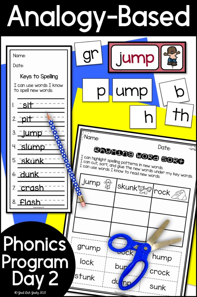 Get your kindergarteners and first-graders to apply the decoding by analogy strategy with the detailed lessons included in this phonics program.