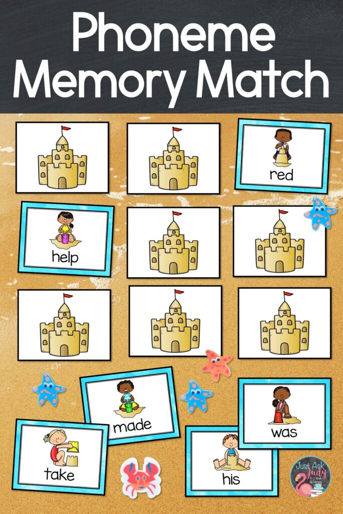 Let your K-2 students engage in some fun while finding high-frequency words that have matching phonemes at the beginning, middle, or end.