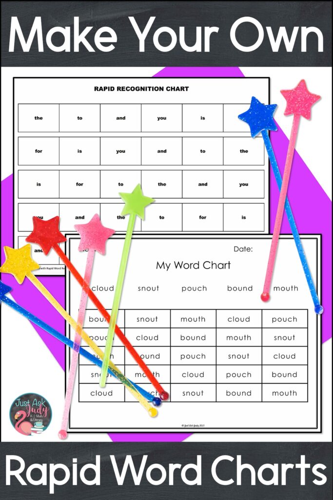 Create your own rapid word charts. They are perfect for students reading on any level who would benefit from gaining greater accuracy and/ or speed in word recognition.